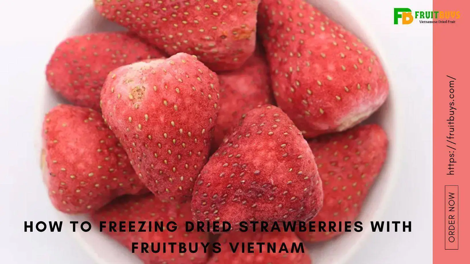 FruitBuys Vietnam  How To Freezing Dried Strawberries With FruitBuys Vietnam