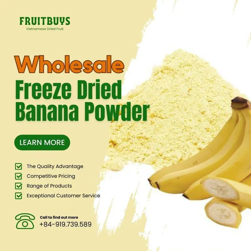 Find Out Why You Should Buy Freeze-Dried Bananas Powder At Wholesale Prices FruitBuys Vietnam Wholesale Freeze Dried Banana Powder 231021
