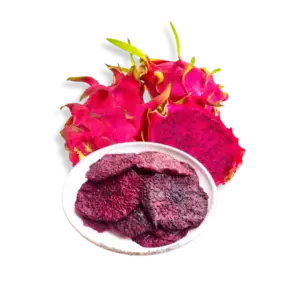 Fresh Dragon Fruit and Dried Dragon Fruit Chips FruitBuys Vietnam 231221 Dried Dragon Fruit Pitaya