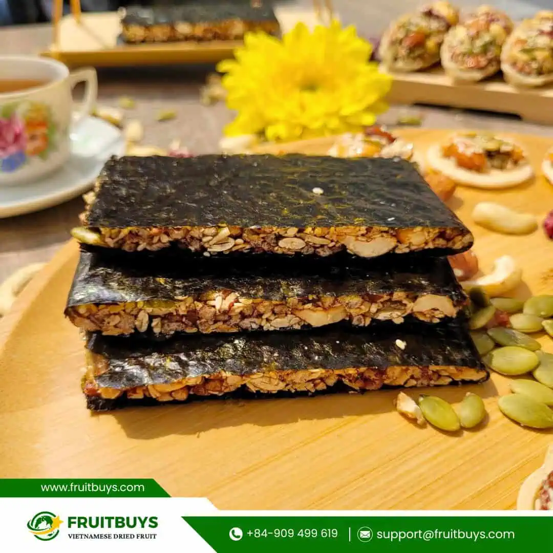 Why Choose FruitBuys Vietnam For Premium Plant-Based Snacks? Discover Benefits & Wholesale Options FruitBuys Vietnam Brown Rice Bars With Nuts And Seaweed