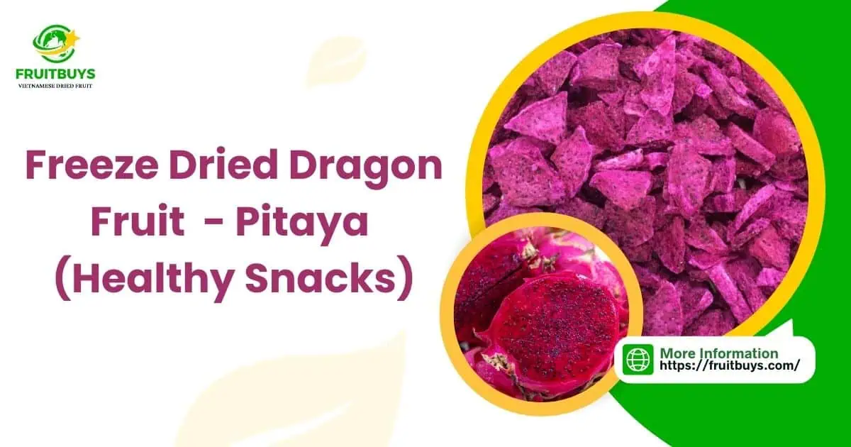 FruitBuys Vietnam Freeze Dried Dragon Fruit Pitaya (Healthy Snacks)