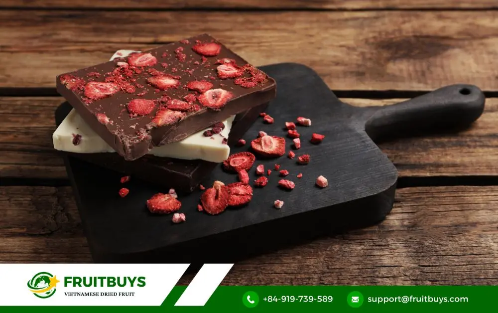 fruitbuys vietnam freeze dried strawberries chocolate FruitBuys Vietnam Freeze Dried Strawberries Chocolate