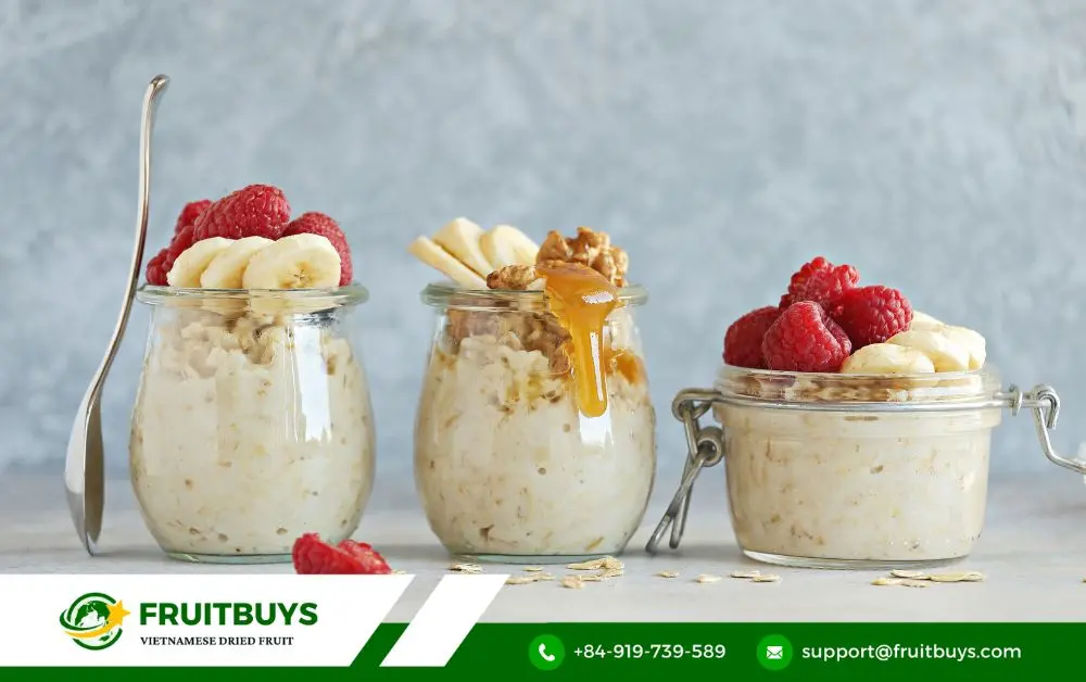 fruitbuys vietnam mangosteen powder overnight oats FruitBuys Vietnam Mangosteen Powder Overnight Oats